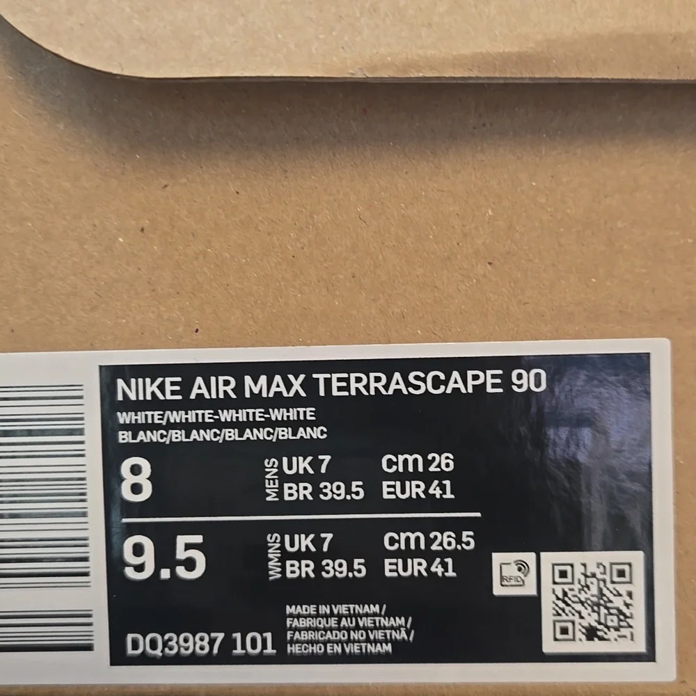 Nike Mens Air Max Terrascape 90 Sneakers - White and Cream - Picture 11 of 11
